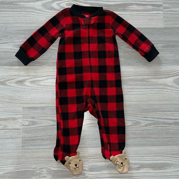 Carter's Other - ⭐️9 Months Carters Baby Boys Fleece Plaid Sleep & Play Pajamas⭐️